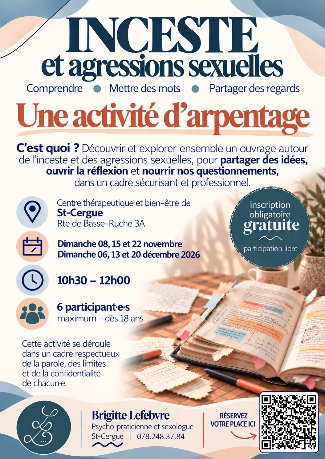 Flyer « Inceste » — Brigitte Lefebvre