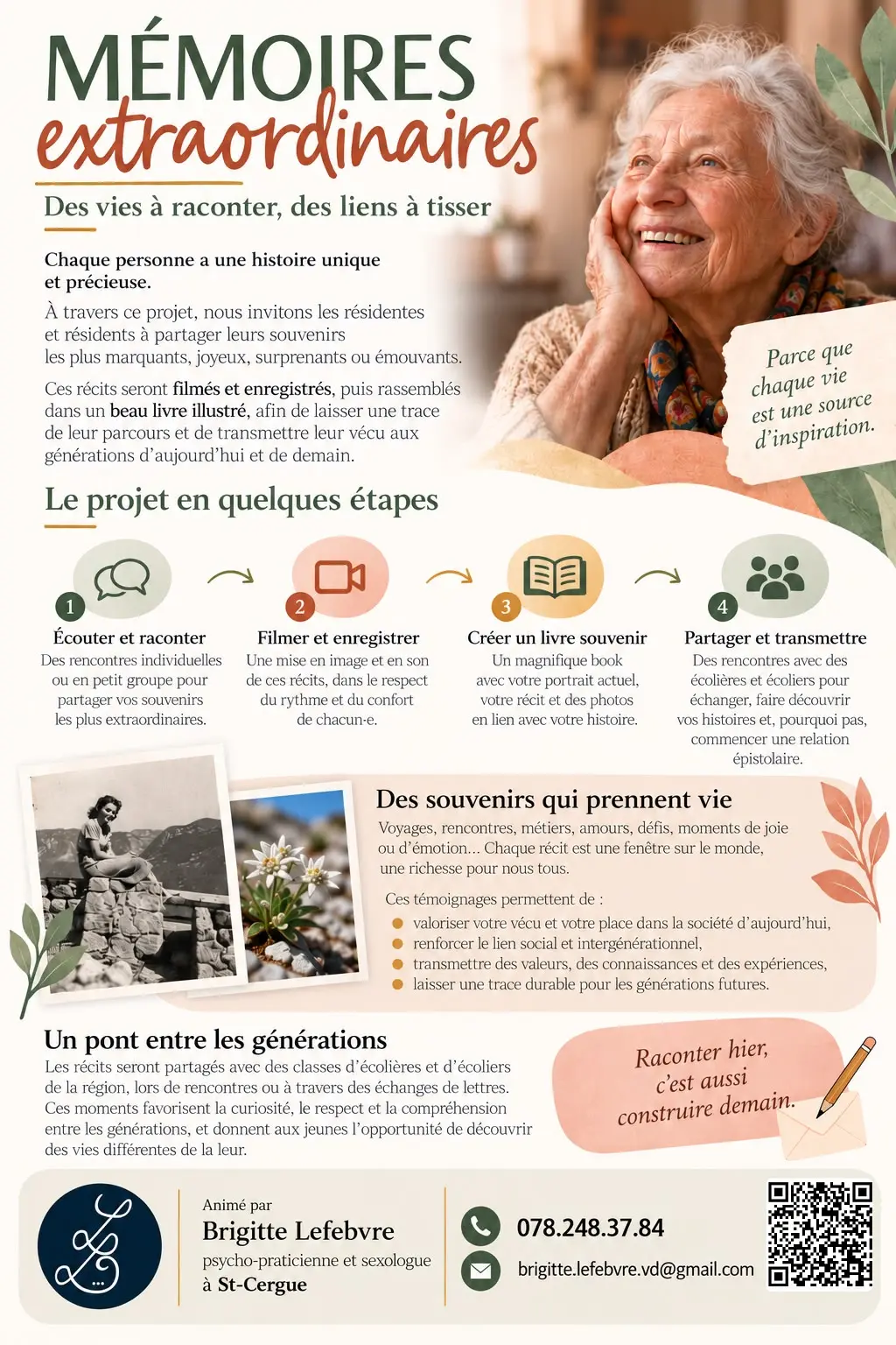 Flyer « Mémoires traumatiques » — Brigitte Lefebvre